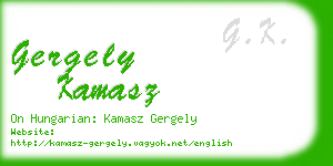 gergely kamasz business card